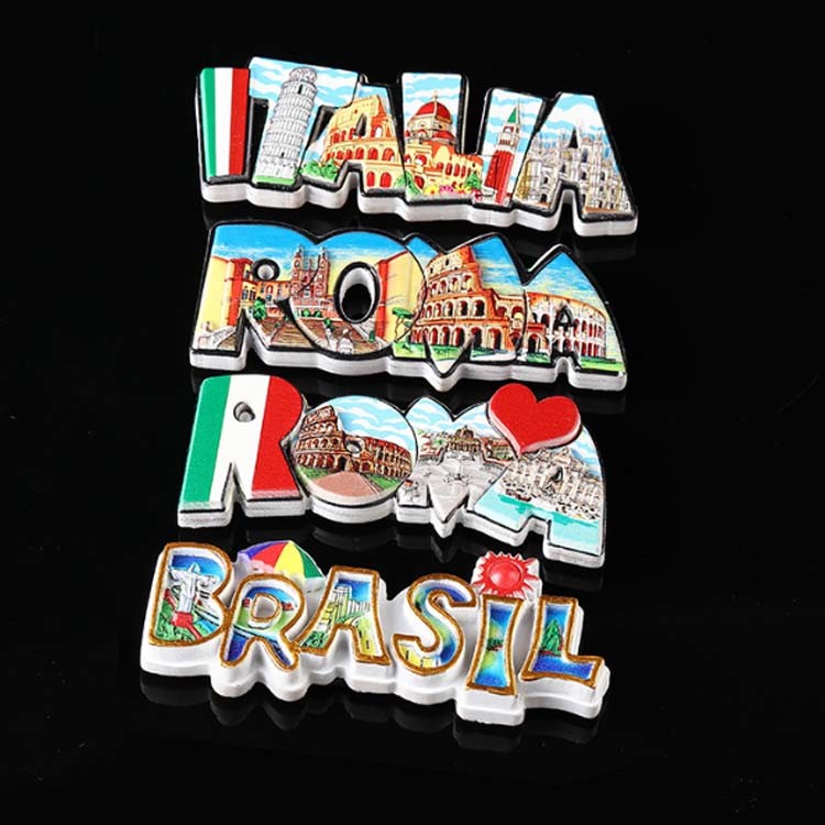 Machine Printing Customized 3D Souvenir Resin Fridge Magnet