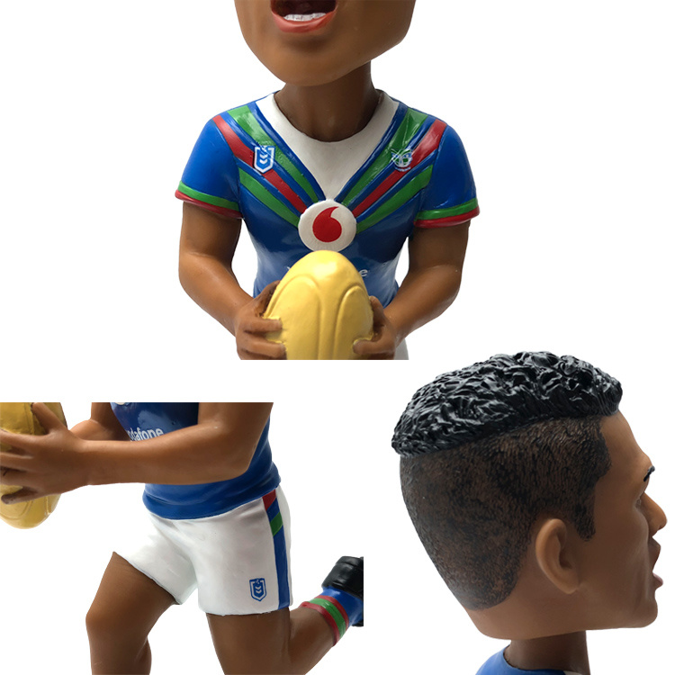 Custom Shaking Head Toys Figure Football Star Team Souvenir Gift Resin Bobblehead