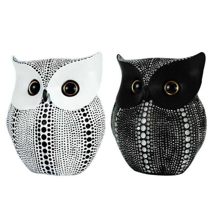 Nordic Style Resin Owl Statue for Home Decor Accents Living Room Office Decoration