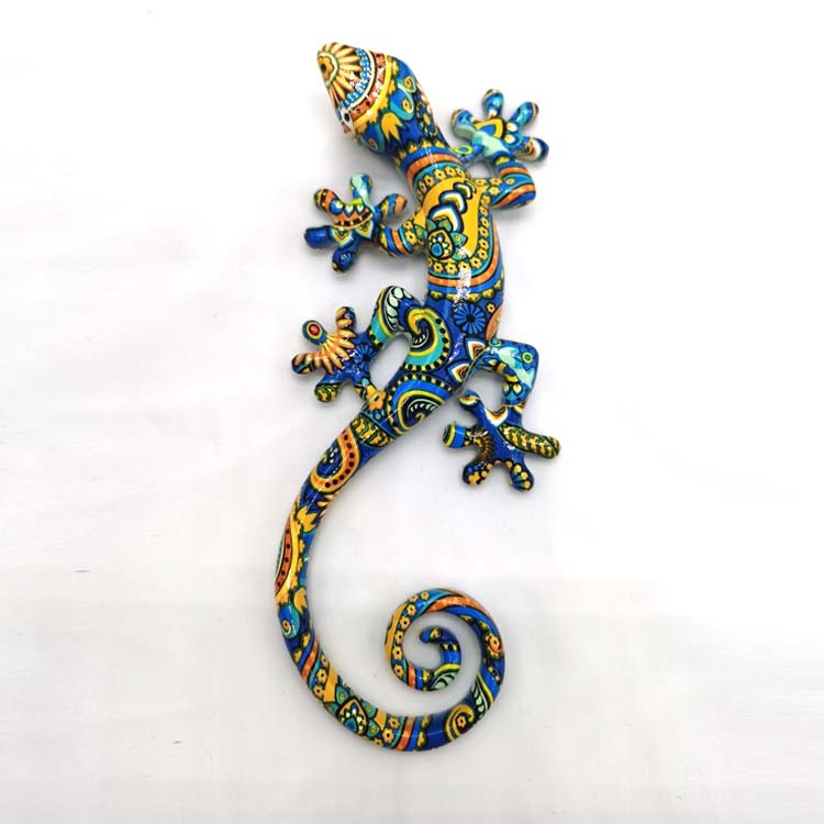 Resin Lizard Wall Decor Animals Craft Sculpture Art Hanging for Indoor Living Room Outdoor Garden Decoration