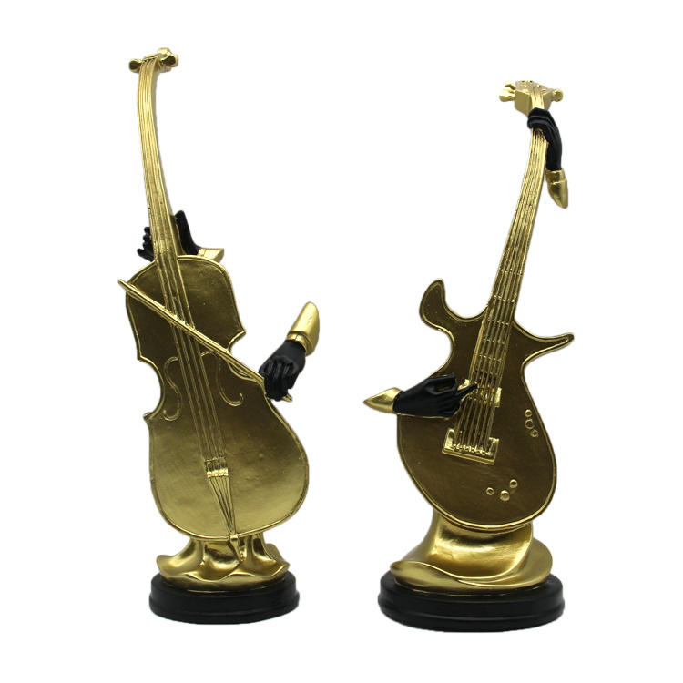 Resin Modern Home Decor Musician Guitar Statue