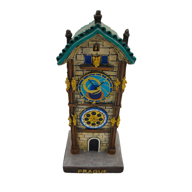 Custom Design Prague Souvenir Resin Popular Building Statue for Home Decoration