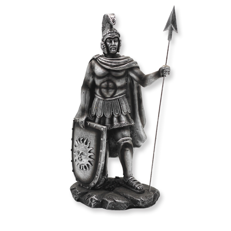 Custom Europe Greek Medieval Resin Character Model Resin Soldier Knight Figurine Bronze Statue