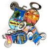 Customize OEM Wholesale Personalized Zinc Alloy Tourist Souvenir Fridge Magnet Ocean Bottle Opener for Beach