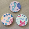 Custom Women Small Foldable PU Pocket Mirror for Souvenir Gift