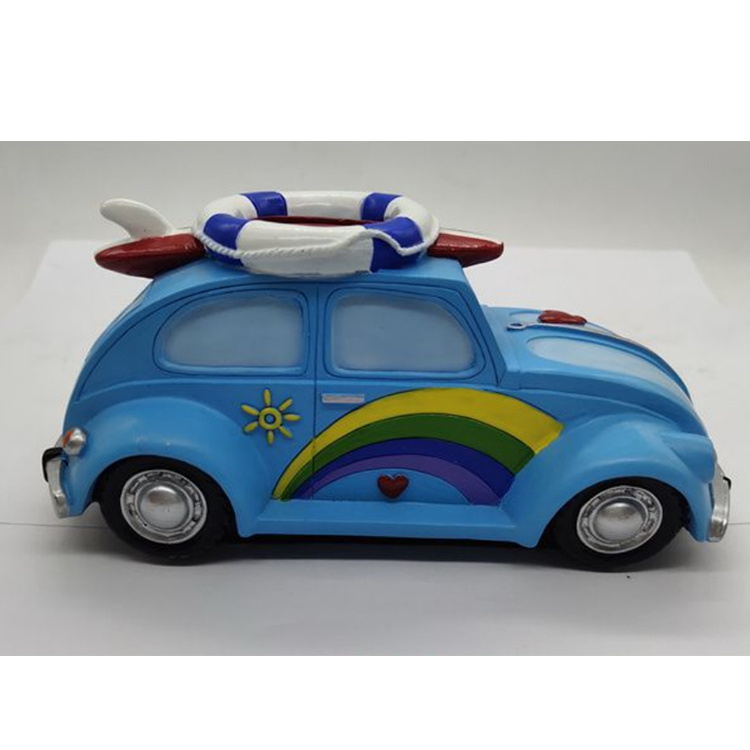 Tourist Beach Souvenir Resin Bus Shape Money Bank for Kids