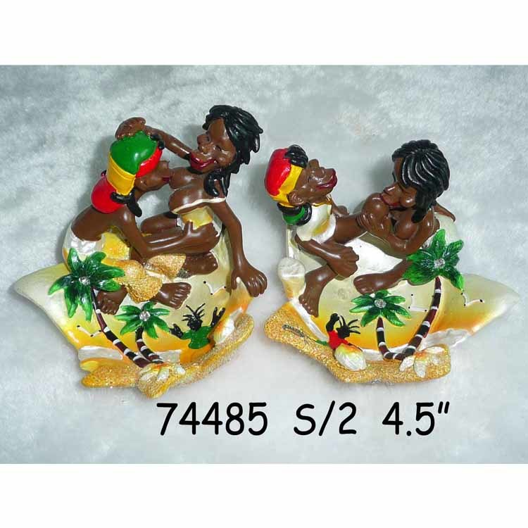 Resin Jamaica Statue Tourist Funny Rasta Ashtray for Souvenir