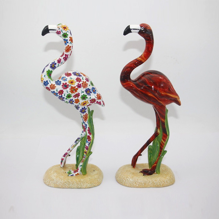 Home Table Decoration Resin Craft Flamingo Statue