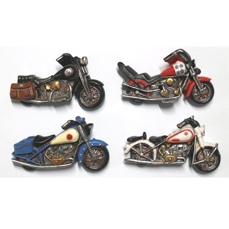 Vintage Style Resin Motorcycle Fridge Magnet for Souvenir