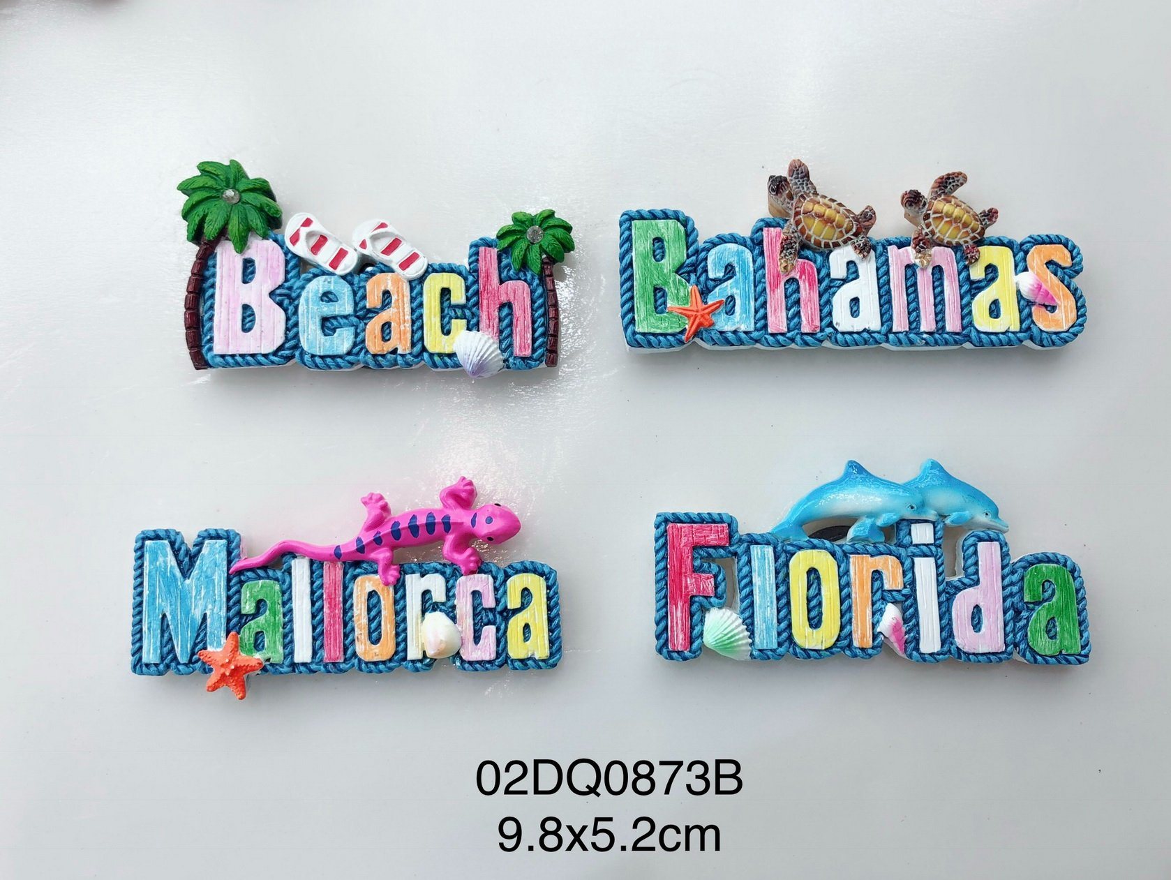 Custom Logo Resin Letter Souvenir Magnet Beach Tourist Mallorca Souvenir Fridge Magnet