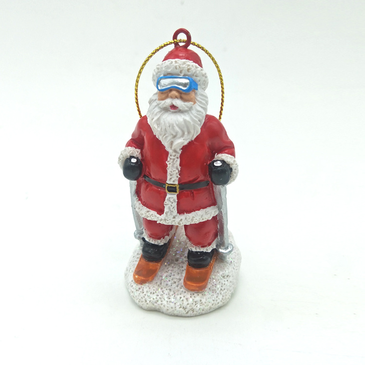 Christmas Craft Resin Santa Claus Ornament Christmas Tree Hanging