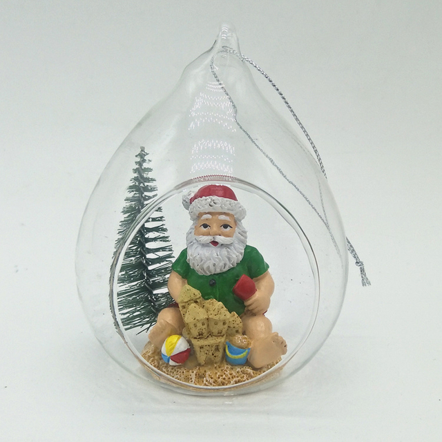 Hand Painting Christmas Tree Hanging Glass Christmas Ornaments