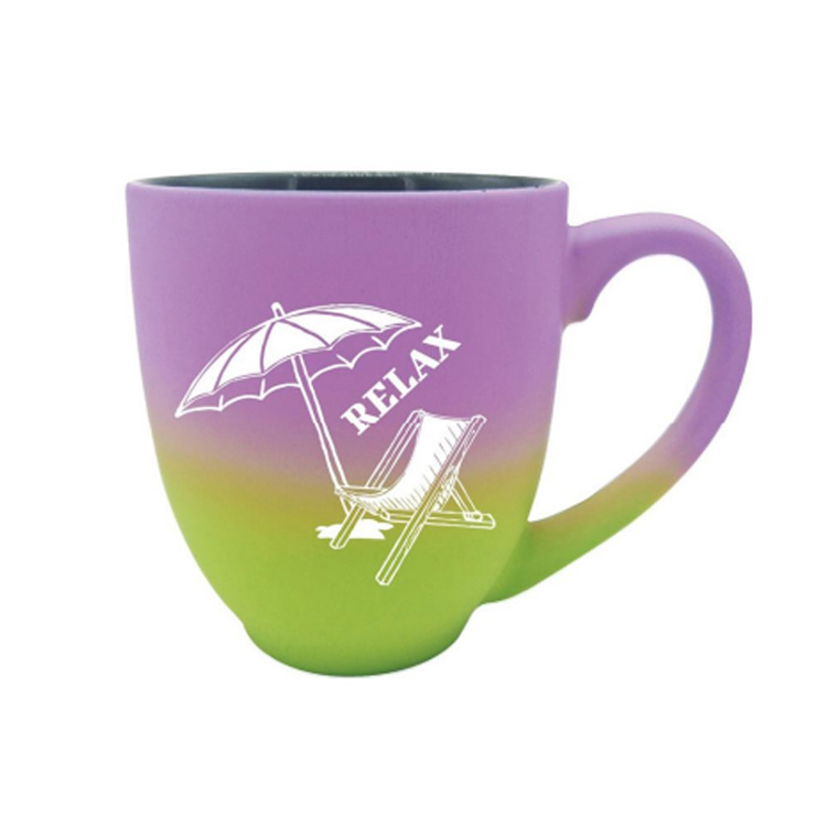 Custom Logo Gradient Color Soft Touch Caribbean Beach Souvenir Mug