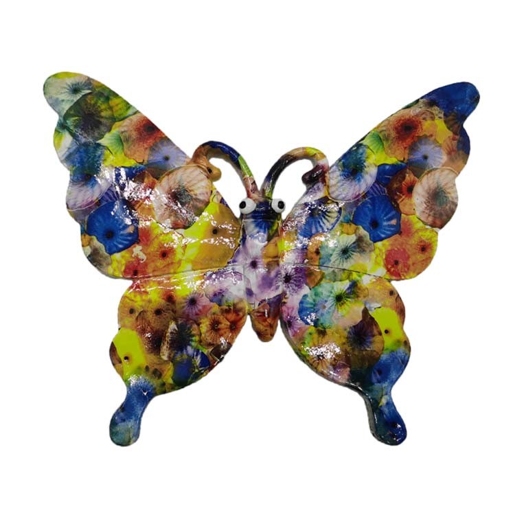 European Modern Art Home Decorative Wall Art Resin Colorful Butterfly Wall Decor