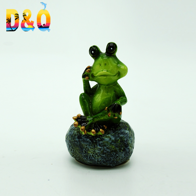 Custom Animal Figurine Resin Frog Statue Yoga Frog for Home Decor