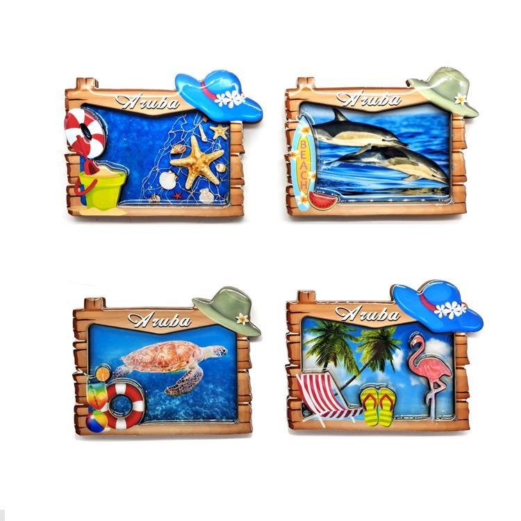 Custom Tropical Beach Tourist Souvenir MDF Wood Fridge Magnet