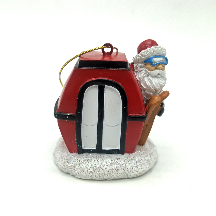 Custom Christmas Tree Hanging Santa Ornament Resin Christmas Figurine