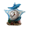 Home Decoration Accessories Animal Dolphin Shape Resin Craft Clock for Souvenir Gift