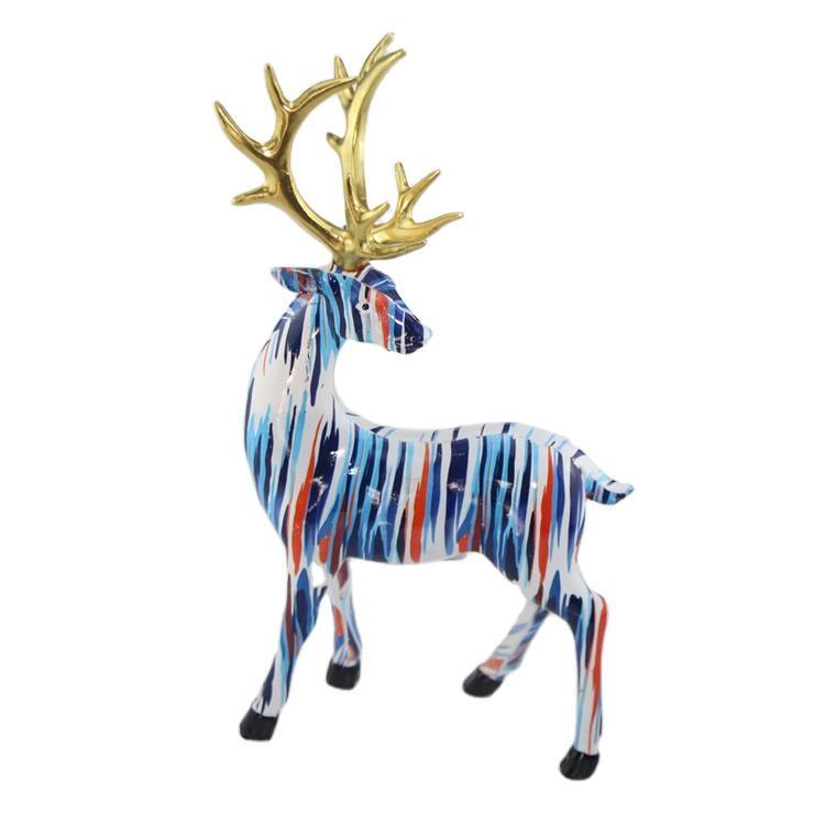 Modern Light Luxury Animal Design Resin Large Deer Statue for Home Decoration