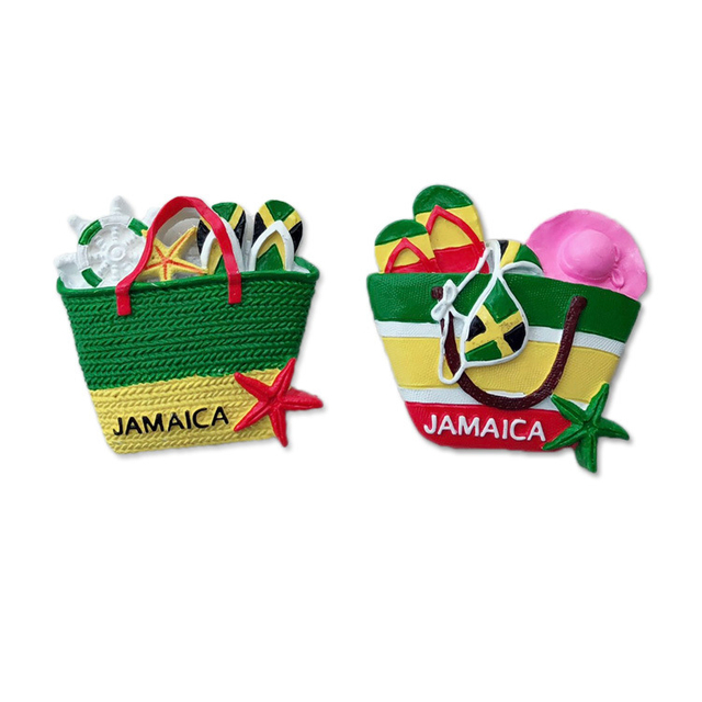 Custom Polyresin 3D Tourist Jamaica Souvenir Fridge Magnet