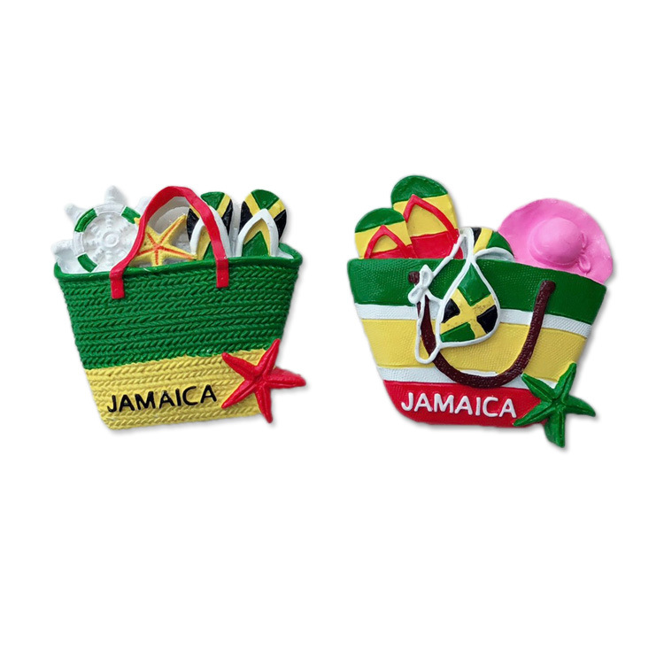 Custom Polyresin 3D Tourist Jamaica Souvenir Fridge Magnet