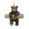 Bear Figurine Christmas Hanging Resin Black Bear Christmas Ornament