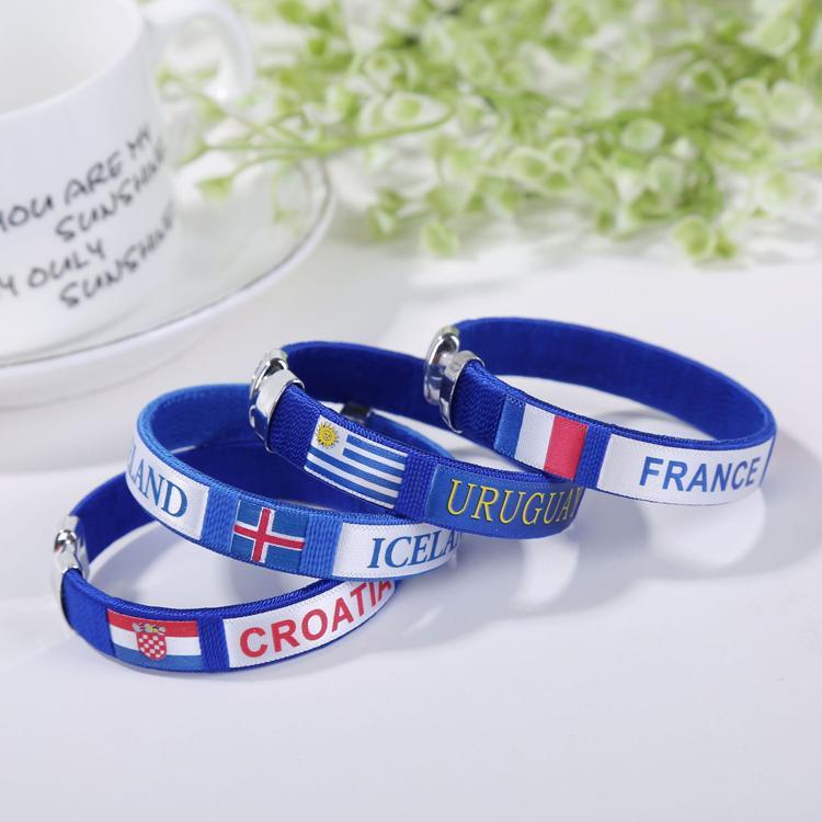 Custom Tourist Gift Country Flag Souvenir Wristband Bracelet