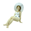 Wholesale Custom Cute Souvenir Figurine Resin Beach Lady Statue for Home Decoration