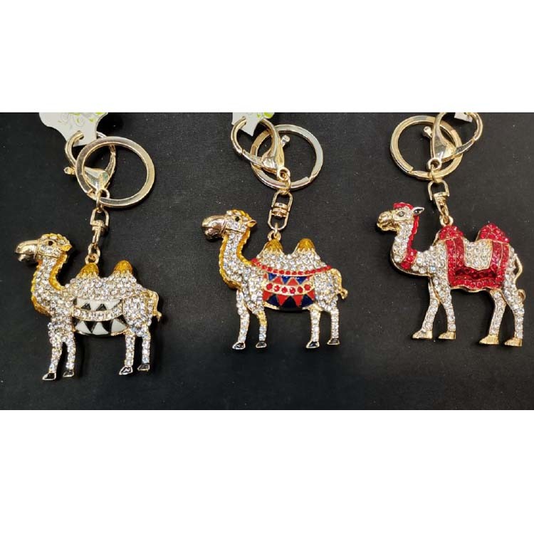 Wholesale Arab Dubai Tourist Souvenirs Luxury Rhinestone Camel Keychain