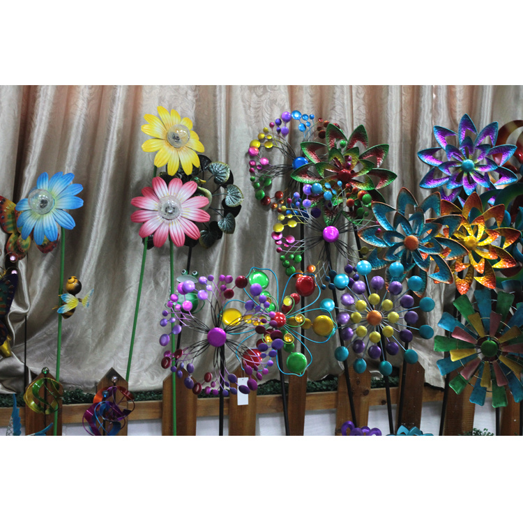 Wholesale Outdoor Metal Sunflower Stake Garden Yard Decoration