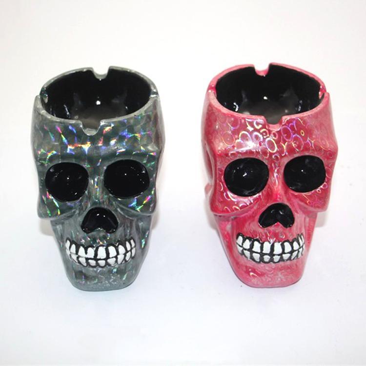 Creative Promotion Souvenir Gift Resin Skull Shape Ashtray for Home Table Decor