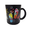 Beach Souvenir Design Custom Logo Black Coffee Mug