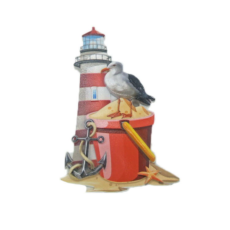 Custom Souvenir Beach Travel Gift Resin UV Printed Lighthouse Fridge Magnet