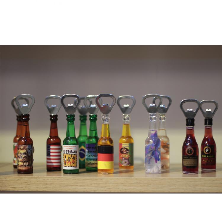 Creative Souvenir Gift Home Decoration PVC Fridge Magnets Beer Bottle Opener