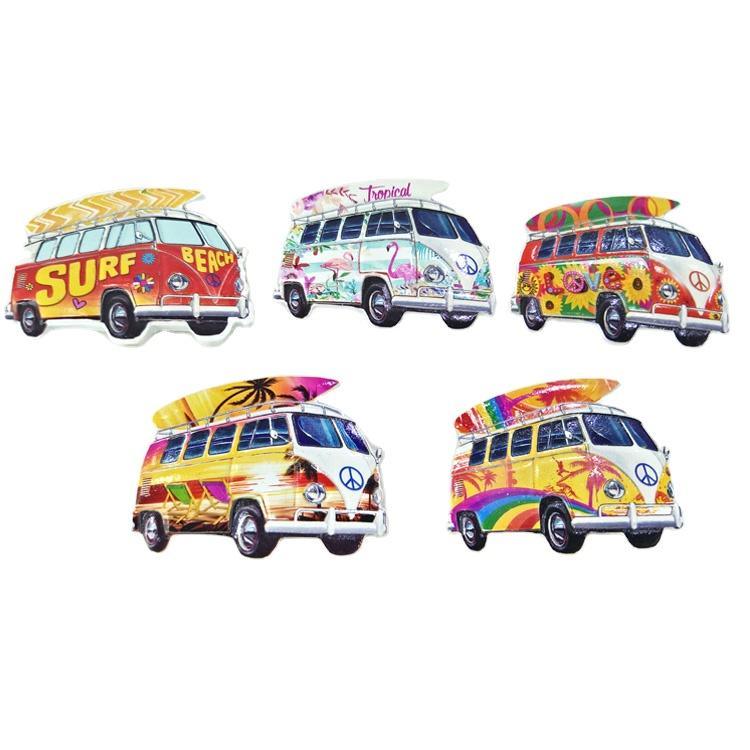 Tourist Souvenir Mini Bus Car Model Shape Fridge Magnet Custom 3D Printing Resin Fridge Magnets