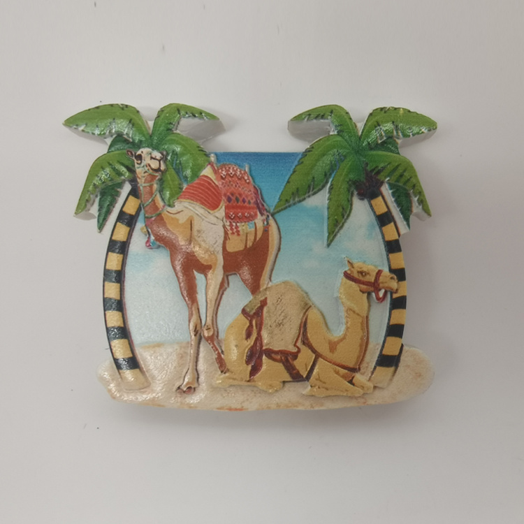 Custom Resin Printed Camel Fridge Magnet Saudi Arabia Makkah Souvenir