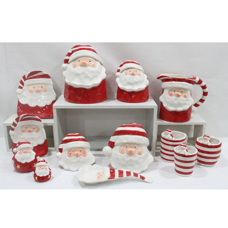 Wholesale Ceramic Christmas Plate Ornaments for Home Desktop Decoration