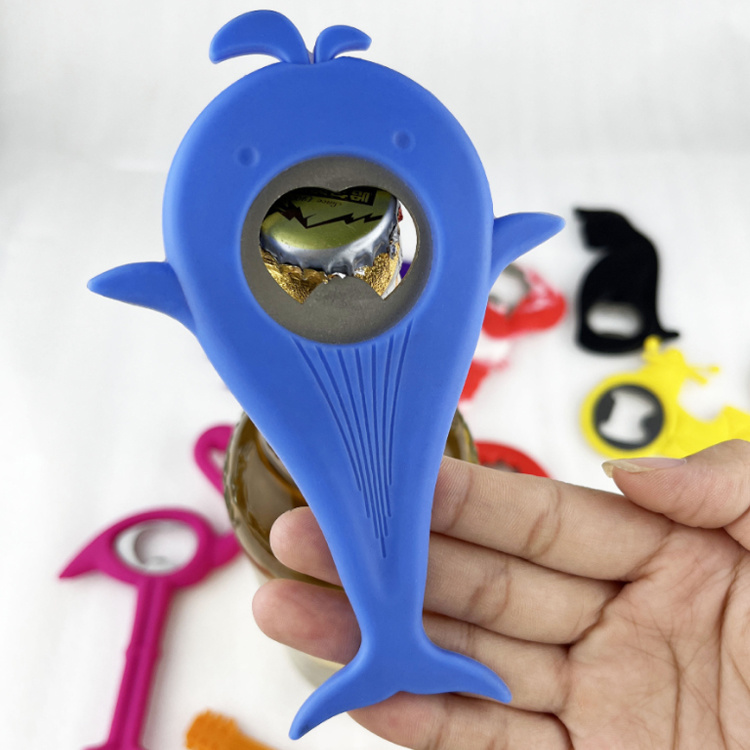 Wholesale Stainless Steel Bottle Opener Cartoon Lobster Silicone Beer Bottle Opener