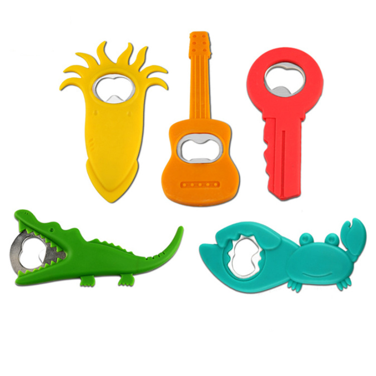 Wholesale Marine Life Beach Souvenir Beer Bottle Opener Cute Animal Silicone Bottle Opener