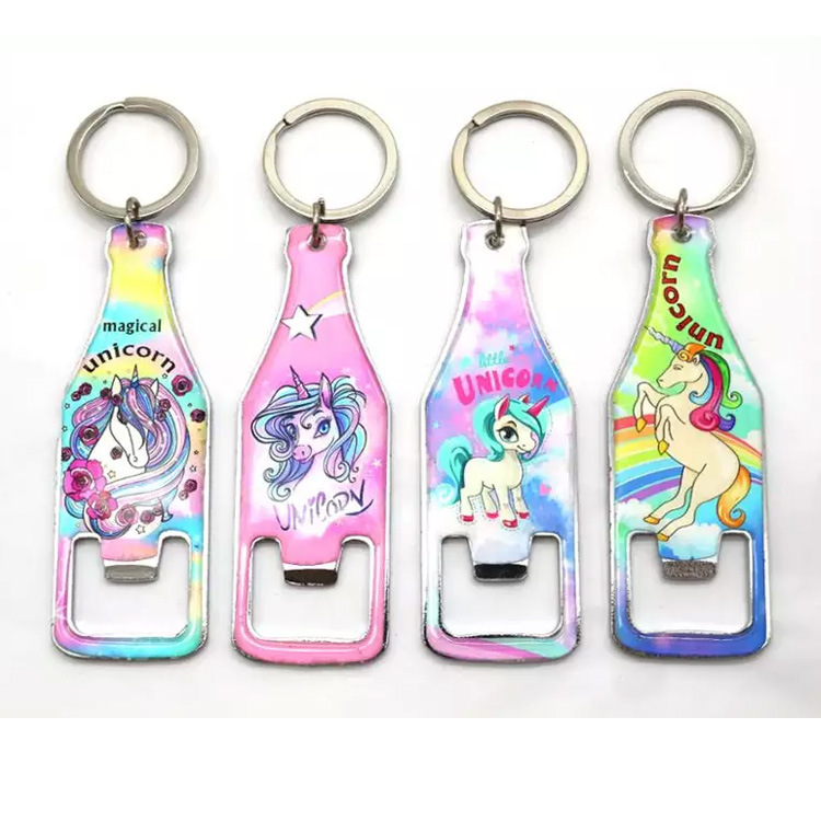 Colorful Epoxy Beach Souvenir Gift Custom Bottle Opener Keychain