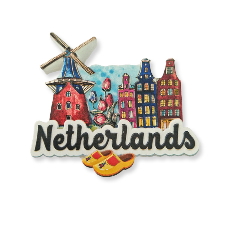 Customized Resin 3D Printing Holland Amsterdam Souvenir Bicycle Fridge Magnet