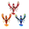 Factory Wholesale Beach Souvenir Bobble Fridge Magnet Crab 3D Sea Animal Magnets