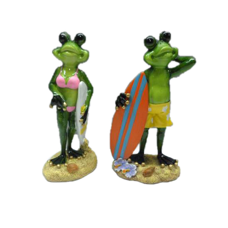 Customized Garden Decoration Frog Ornament Resin Frog Garden Statue