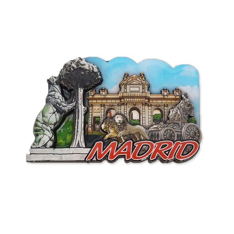 Customized Wood Tourist Souvenir Spain Madrid Fridge Magnet