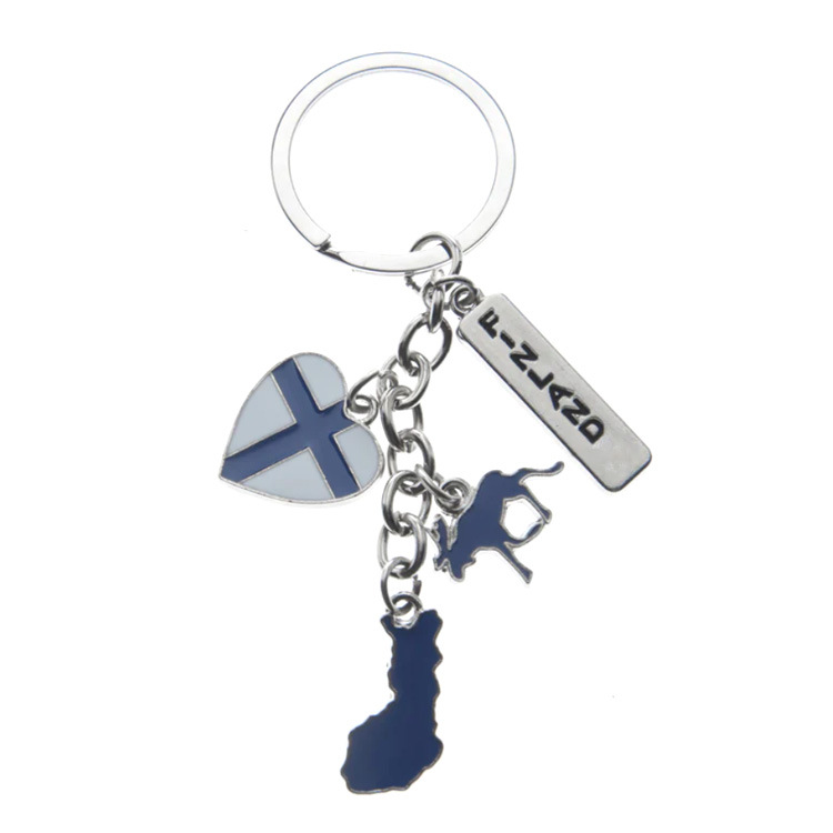 Customized Metal Key Chain Spain Souvenir Keychain