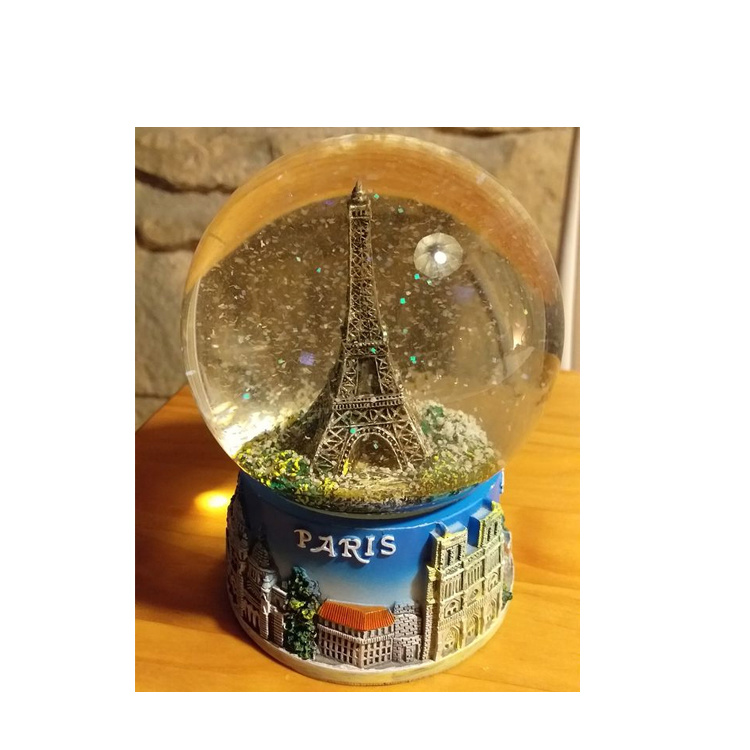 Wholesale Country Building Resin Snow Globe Custom Souvenirs Snowball Cities