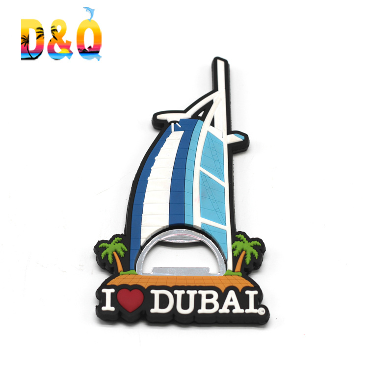 Customized Logo Travel Gift Singapore Merlion Souvenir PVC Bottle Opener