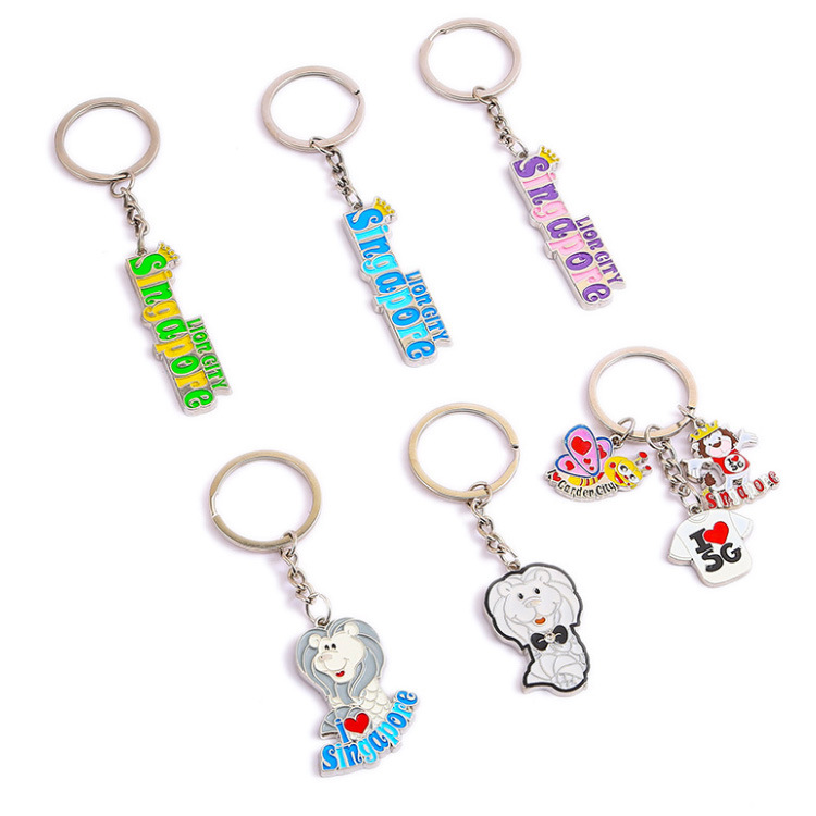 Factory Wholesale Custom Logo Girls Luxury Beach Sea Ocean Souvenir Alloy Metal Mermaid Keychain