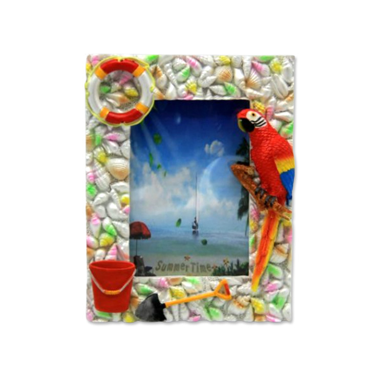 Wholesale Tropical Beach Souvenir Polyresin Picture Frame Fish Turtle Resin Photo Frame