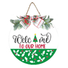 Seasonal Holiday Wall Hanging Decoration Wooden Welcome Sign for Front Door